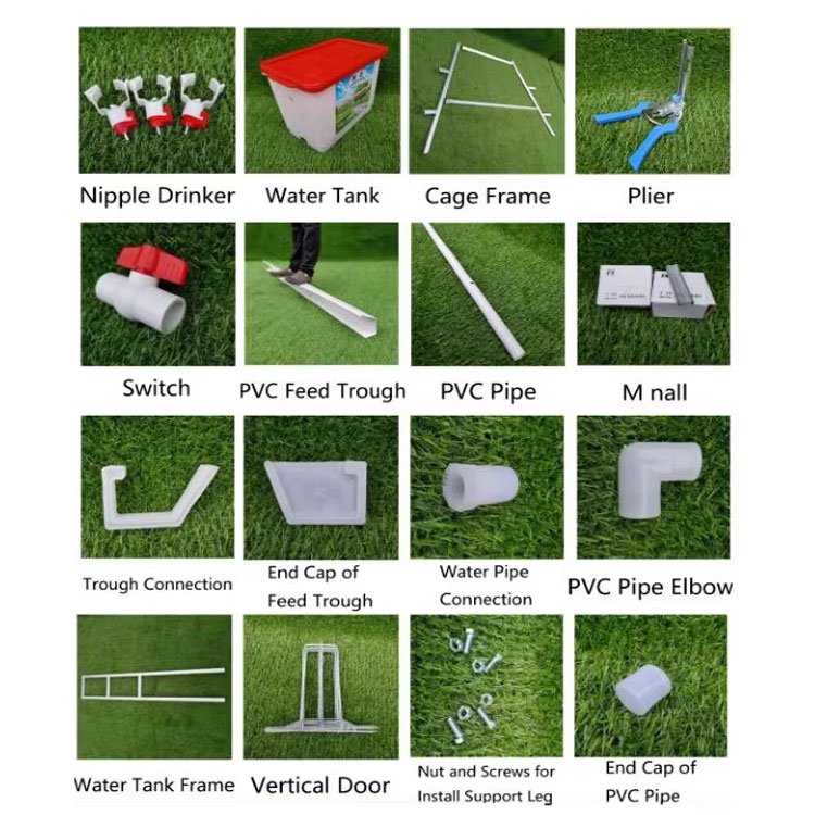 500 Chicken Breeding Automatic Laying Hen / Egg Layer Battery a Type Chicken Cage for Poultry Farming