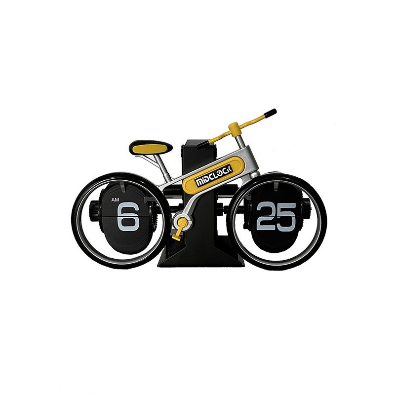 Creative Bicycle Flip Clock Home Desktop Personality Bicycle Shape Flip Clock Fashion Home and Office Decoration Gift Clock