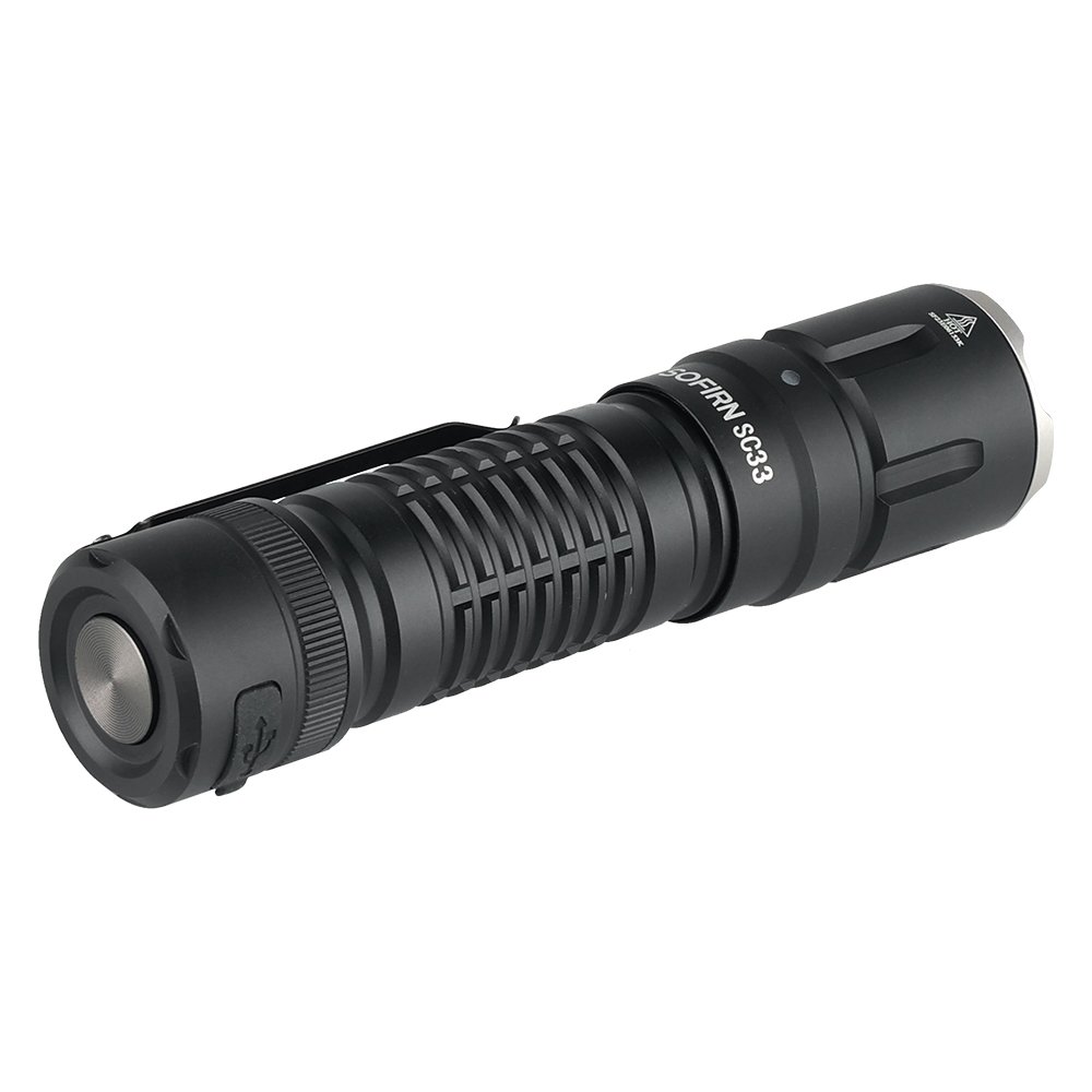 Sofirn SC33 XHP70.3 HI LED Flashlight Tactical 5200lm Powerful 21700 USB C Rechargeable Torch with Tail E-switch Outdoor Light