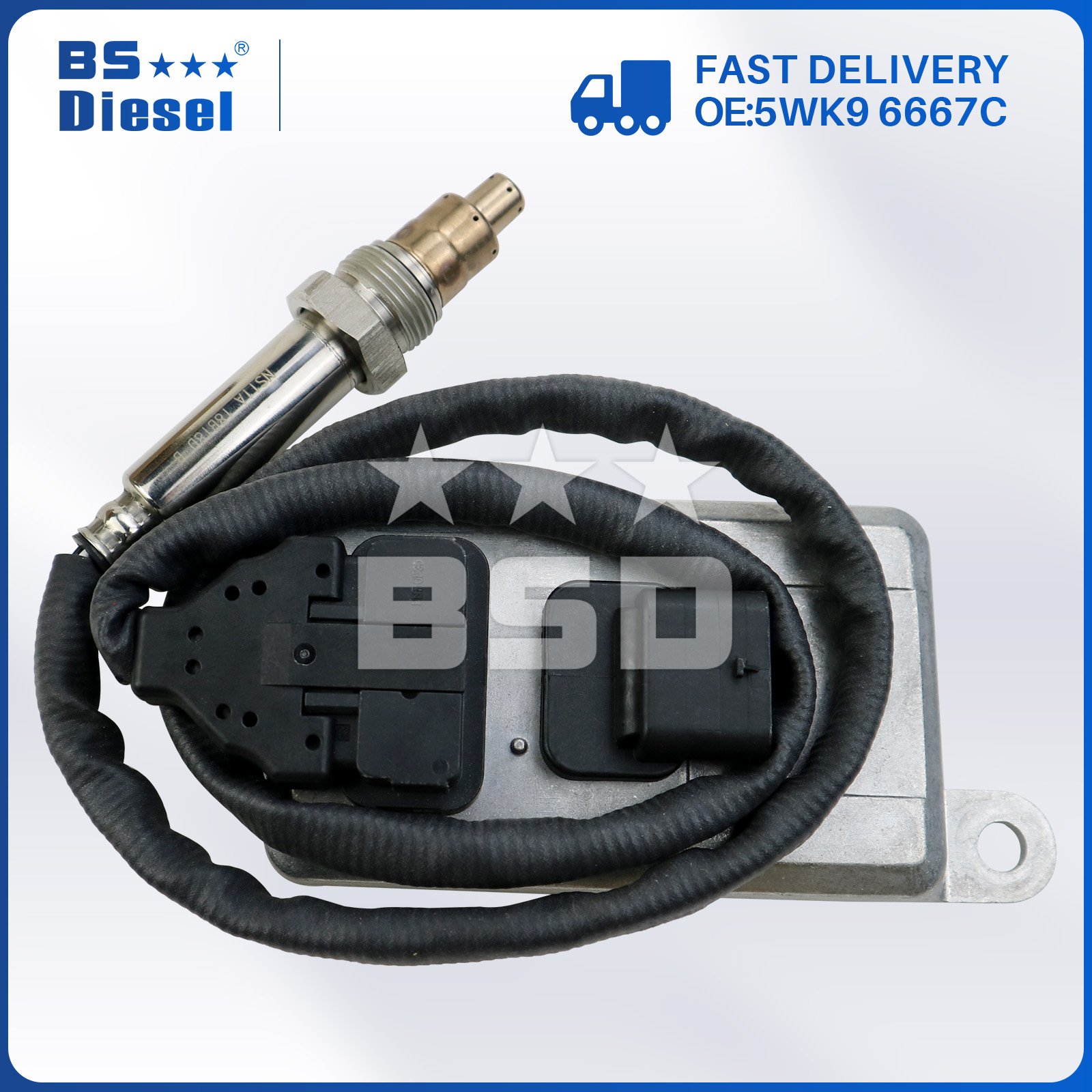 24V Nitrogen Oxide Sensor 89463-E0013 5WK9 6667C Auto Sensors Nox Sensor 5WK96667C for Hino Truck