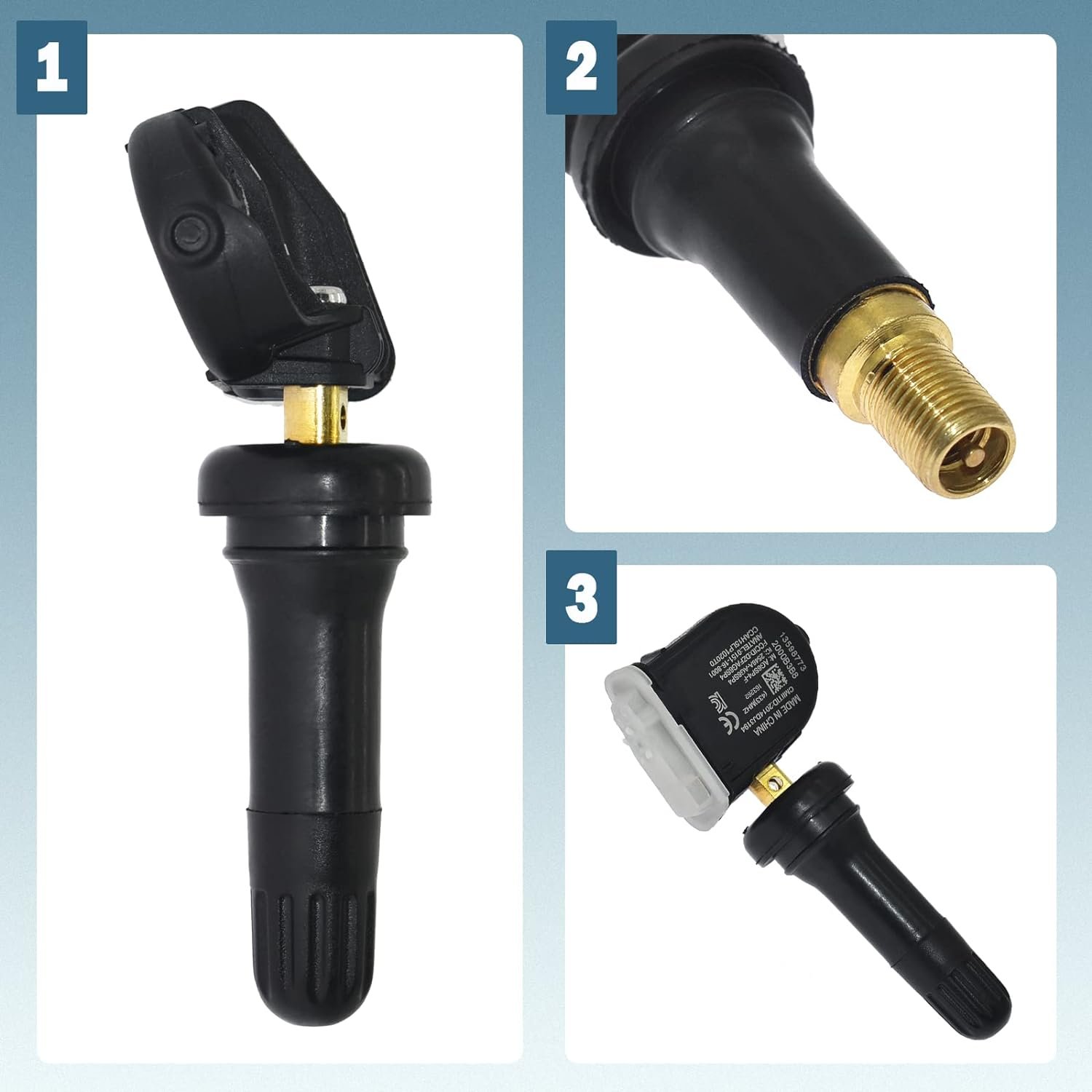Sensor 315MHz Tire Pressure Monitoring System Compatible for Chevy GMC Cadillac Buick 13598773 13598772 13586335 13598771