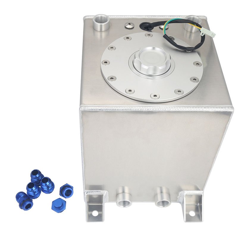 Billet Aluminum Lightweight 10L 20L 40L 60L 80L Race Fuel Cell Surge Tank With Sensor Cap and Foam