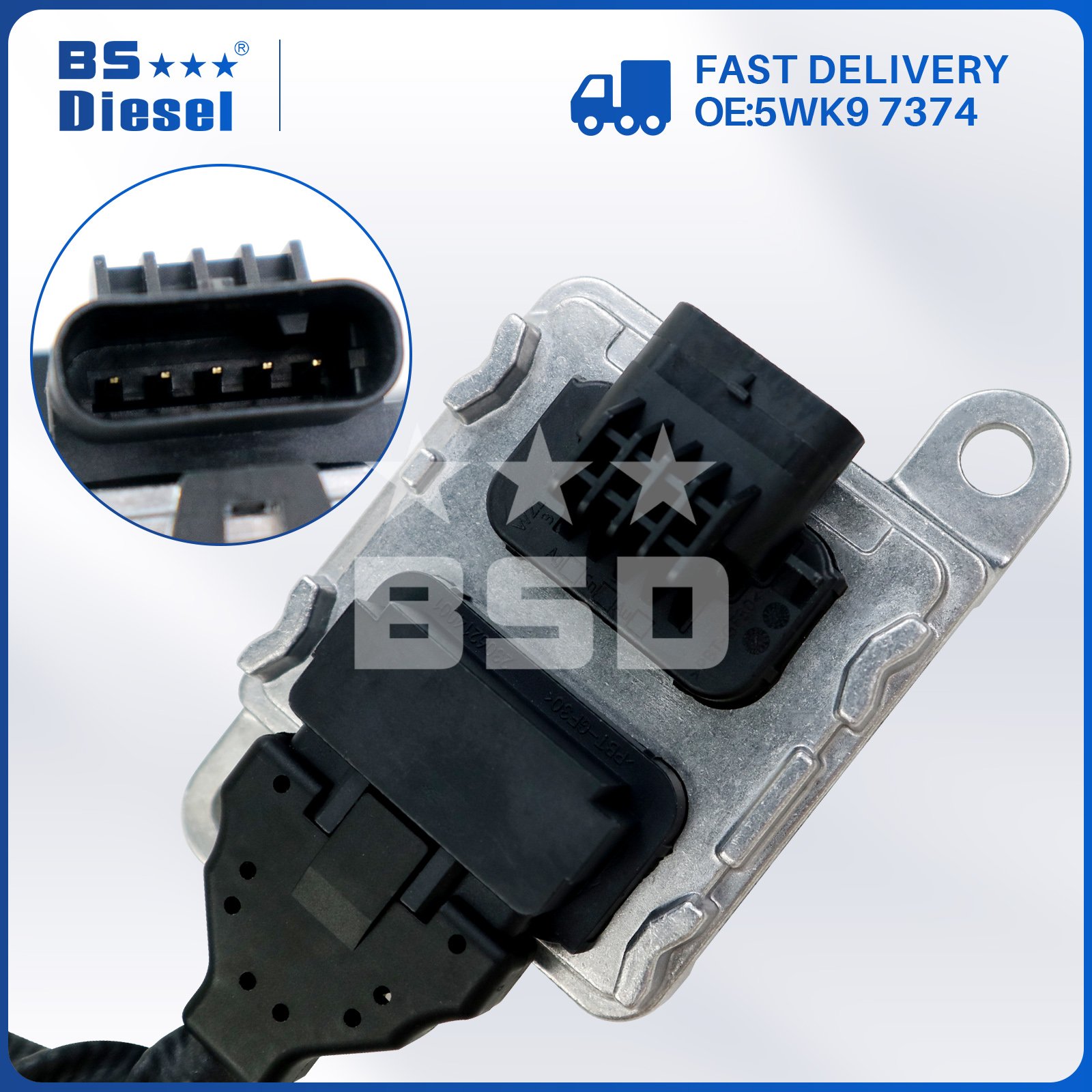 Auto Sensors Nitrogen Oxide Sensor 5WK9 7374 1J524-19361 NOX Sensor 5WK97374 for Kubota Parts