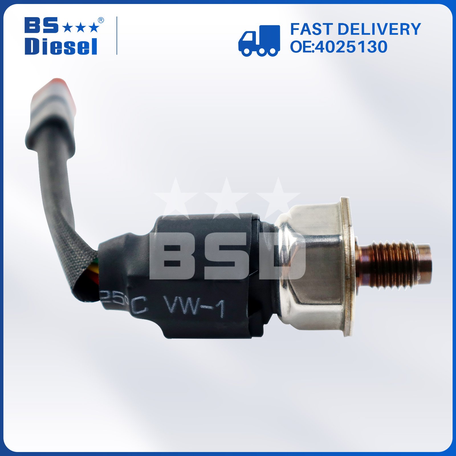 Auto Spare Parts Common Rail Fuel Sensor 5PP5-2 Pressure Sensor 4025130 for Cummins 6C ISC Engine