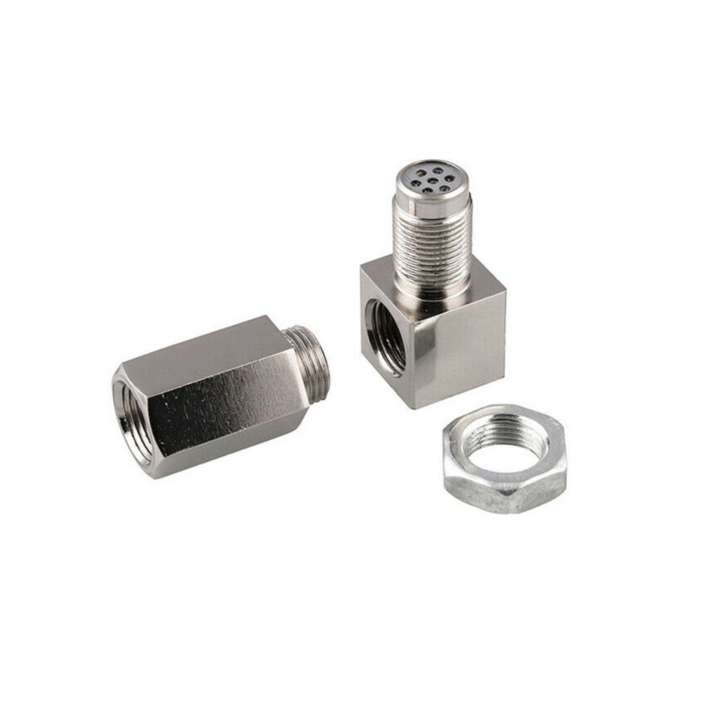 M18*1.5 Universal 90 Degree Mini Catalyst O2 Sensor Oxygene Sensor with a Mini Catalytic Converter
