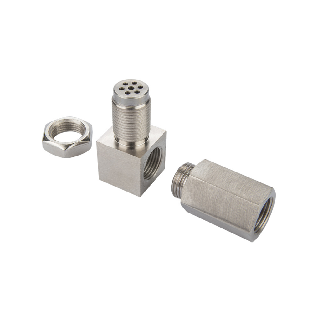 M18*1.5 Universal 90 Degree Mini Catalyst O2 Sensor Oxygene Sensor with a Mini Catalytic Converter