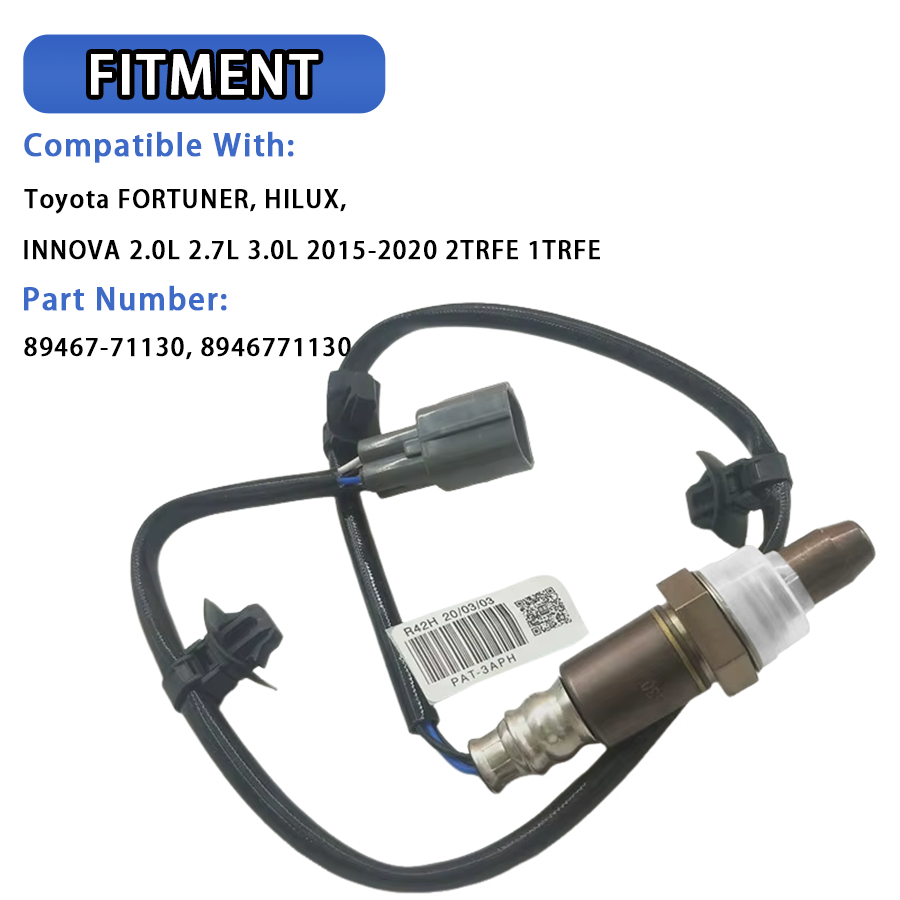 PAT Auto Sensors 89467-71130 for Hilux Fortuner 2015 Innova 2.0L 2.7L 3.0L 2TRFE 1TRFE 2015-2020 Front Oxygen Sensor 8946771130