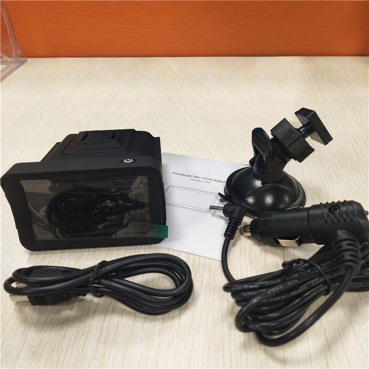 Karadar K328SG Car Dashcam Car Alarms GPS Antiradar Detector Signature 3 in 1 Auto Electronics Russian Human Voice Alert for Car