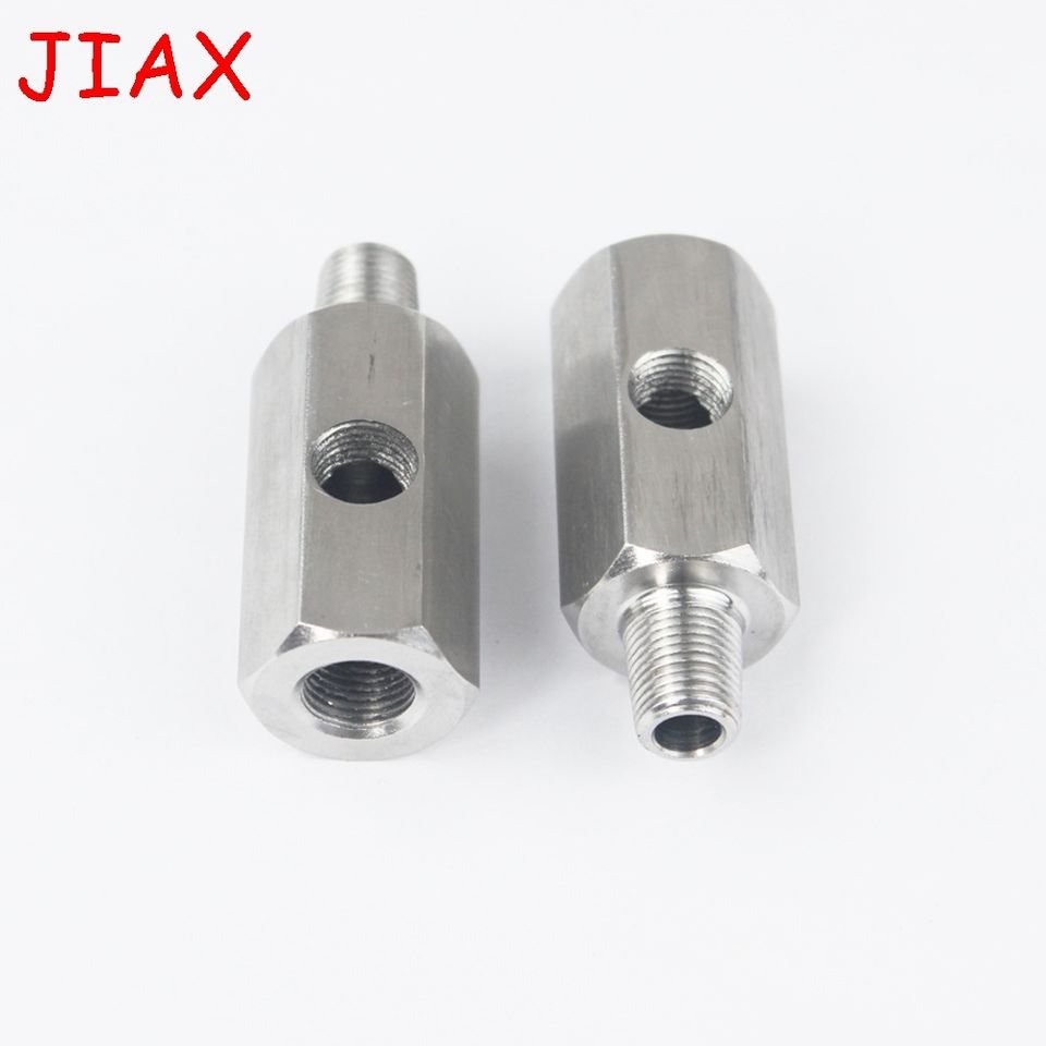 1/8 BSPT Female 1/8 BSPT Male 1/8 NPT Gauge Port Adapter Stainless Steel Oil Pressure Sensor Tee for Auto Sensors Supply Feed