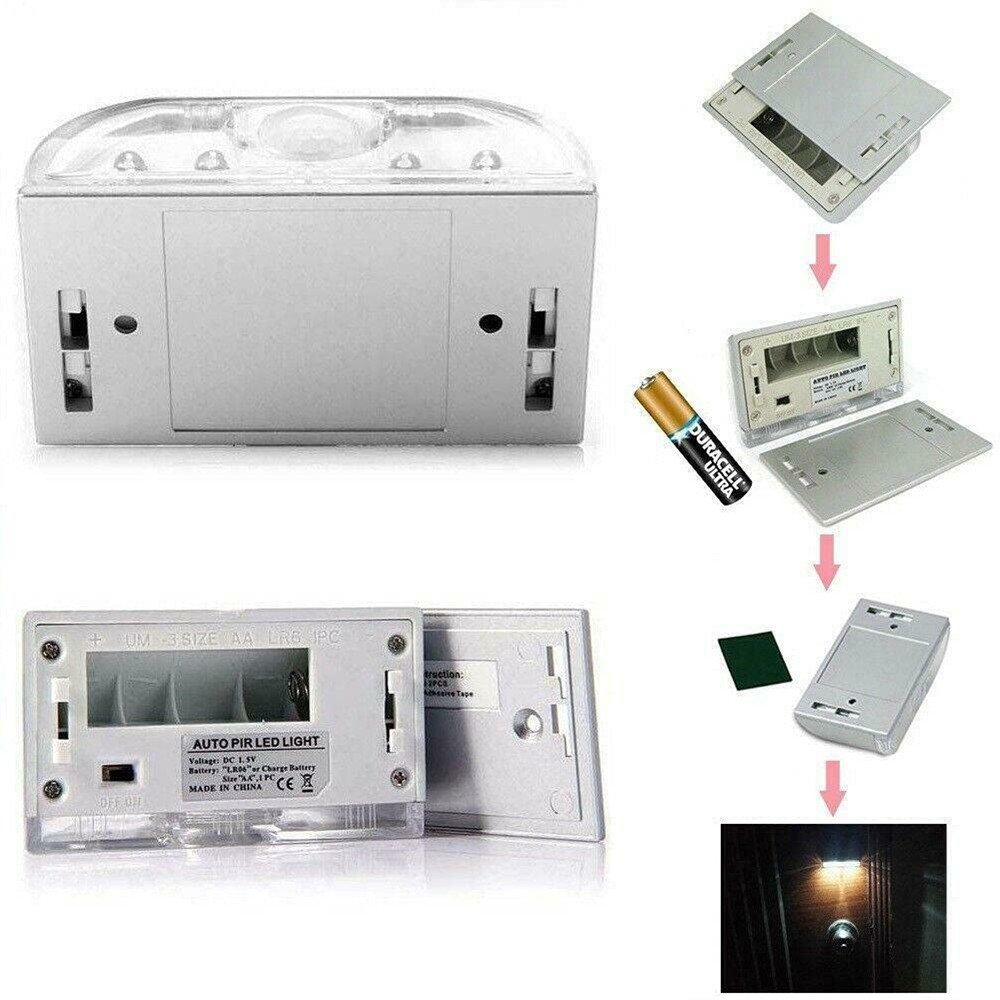 Motion Sensor Mini 4LED Key Light for Door, Smart Auto Pir Keyhole LED Night Light