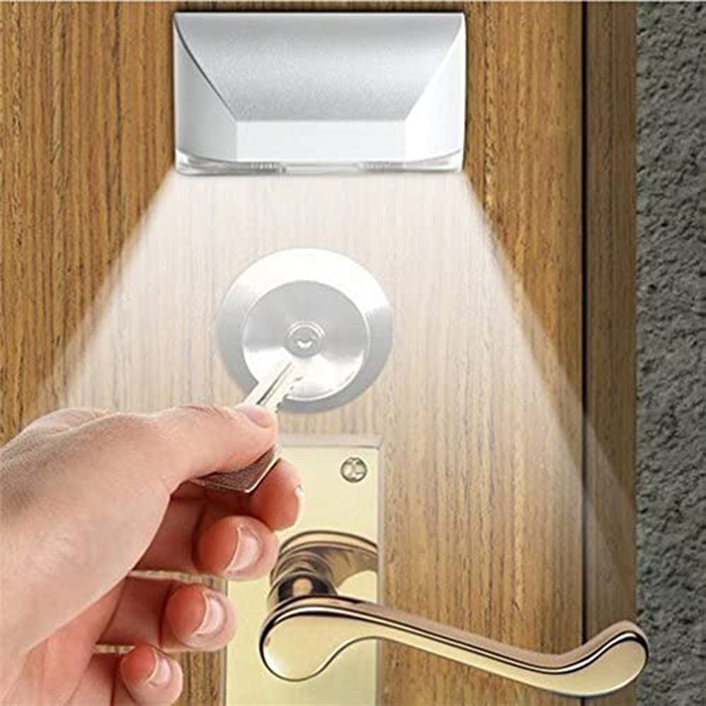 Motion Sensor Mini 4LED Key Light for Door, Smart Auto Pir Keyhole LED Night Light