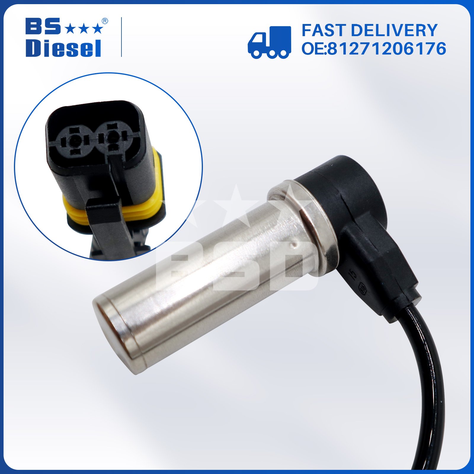 Heavy Duty Truck Parts ABS Sensor 81271206098 Wheel Speed Sensor 81271206176 Fits for MAN Trucks