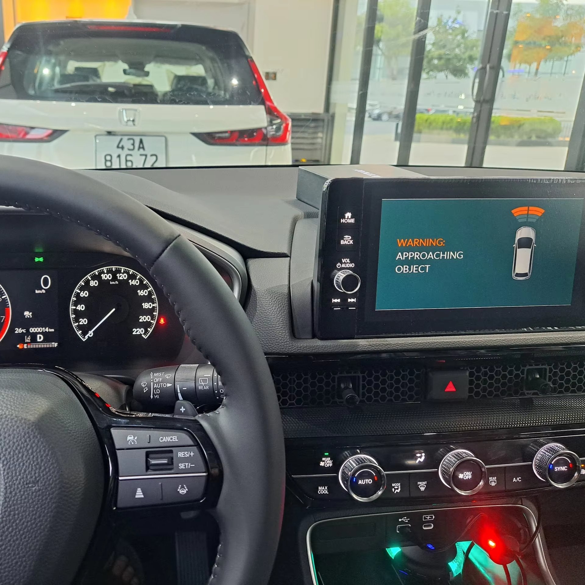 Auto Detect Obstacle, Warning on Original Screen of Car with Parking Sensor PS8 Compatible with All Cars Installed for Honda CRV