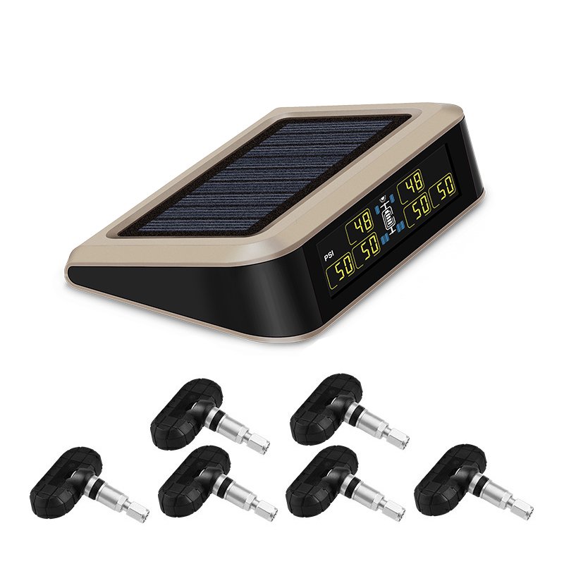 CAREUD Truck Motorhome TPMS Tyre Pressure Monitoring System Solar Power Digital Auto Security Alarm Systems External Sensor
