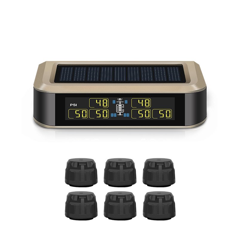 CAREUD Truck Motorhome TPMS Tyre Pressure Monitoring System Solar Power Digital Auto Security Alarm Systems External Sensor