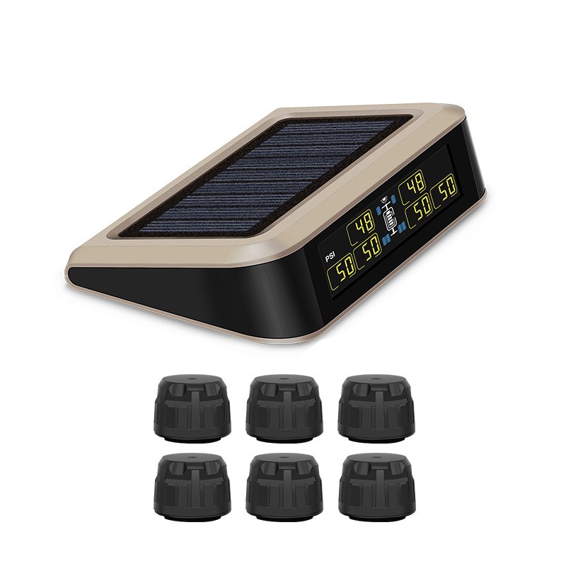 CAREUD Truck Motorhome TPMS Tyre Pressure Monitoring System Solar Power Digital Auto Security Alarm Systems External Sensor