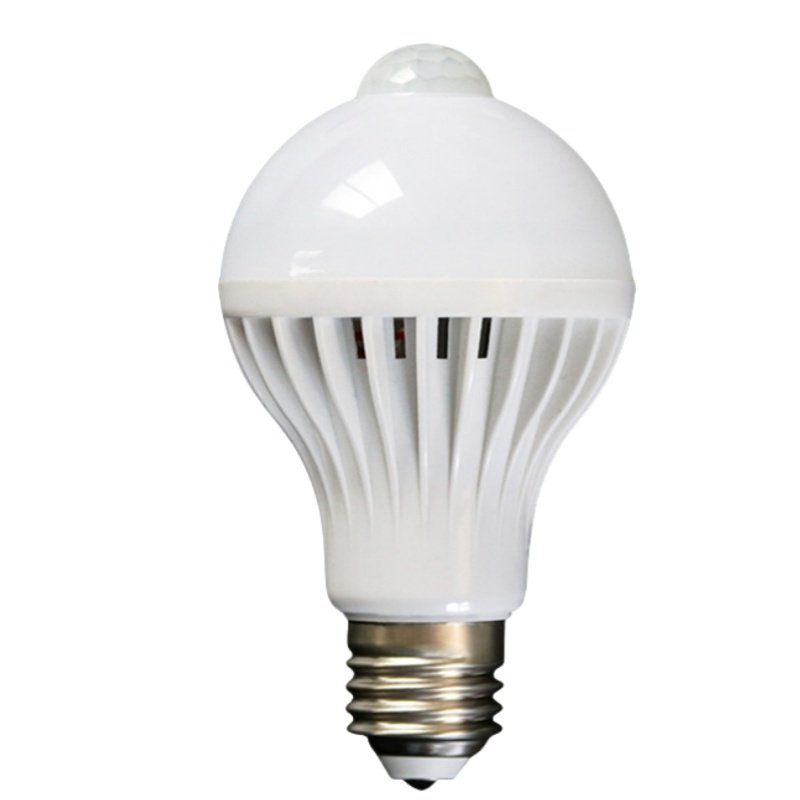 Motion Sensor LED Light Bulb for Nighttime Landscape Use for Corridors and Outdoor Spaces