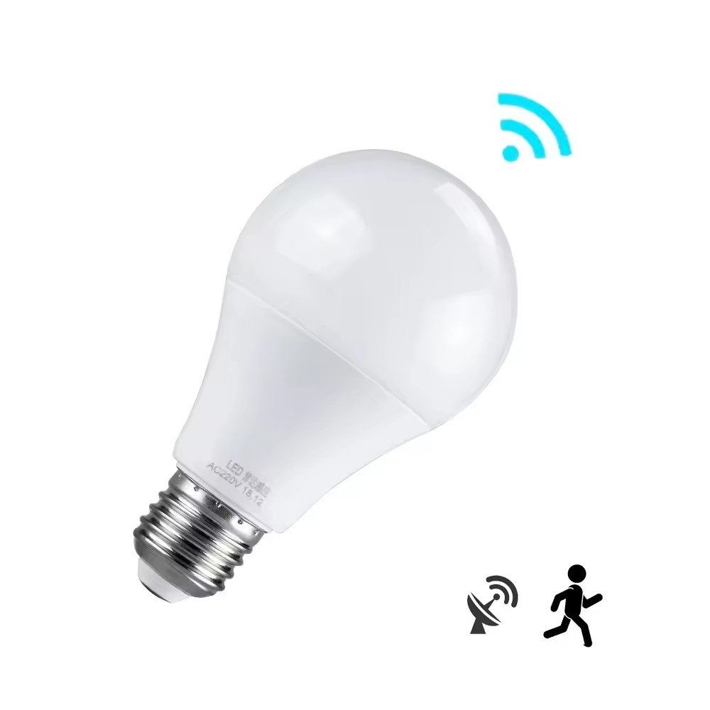 Motion Sensor LED Light Bulb for Nighttime Landscape Use for Corridors and Outdoor Spaces
