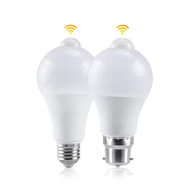 Motion Sensor LED Light Bulb for Nighttime Landscape Use for Corridors and Outdoor Spaces