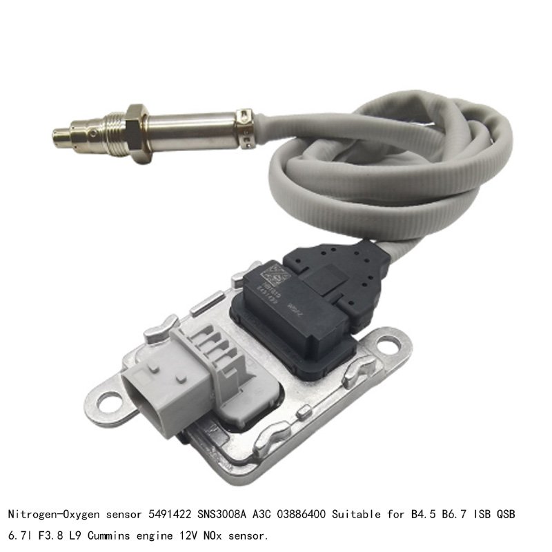 Nitrogen-Oxygen Sensor 5491422 SNS3008A A3C 03886400 Suitable for B4.5 B6.7 ISB QSB 6.7l F3.8 L9 Cummins Engine 12V NOx Sensor.