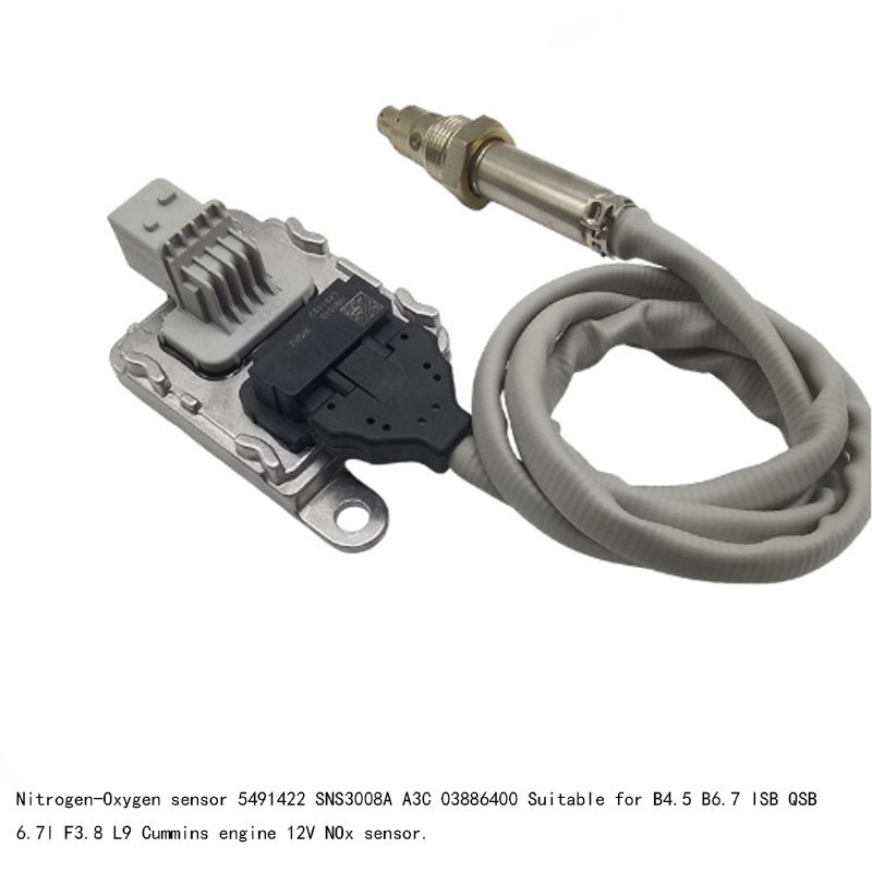 Nitrogen-Oxygen Sensor 5491422 SNS3008A A3C 03886400 Suitable for B4.5 B6.7 ISB QSB 6.7l F3.8 L9 Cummins Engine 12V NOx Sensor.
