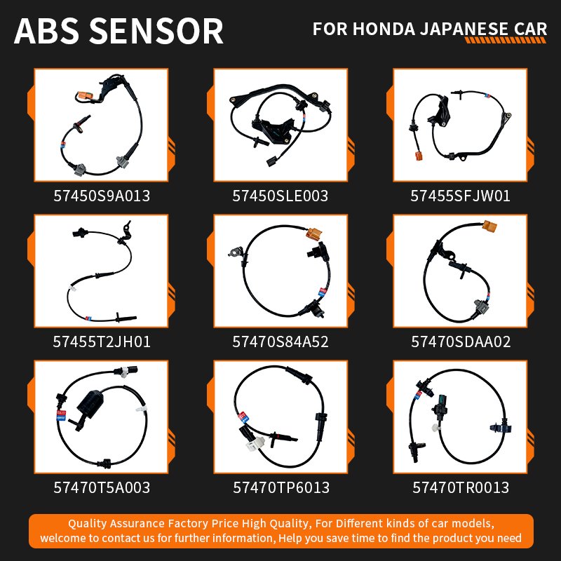 57475S84A52 Durable Auto Spare Parts Rear Left Car Wheel Speed ABS Sensor for Honda ACCORD VI Coupe CG 2.0 57475-S84-A52