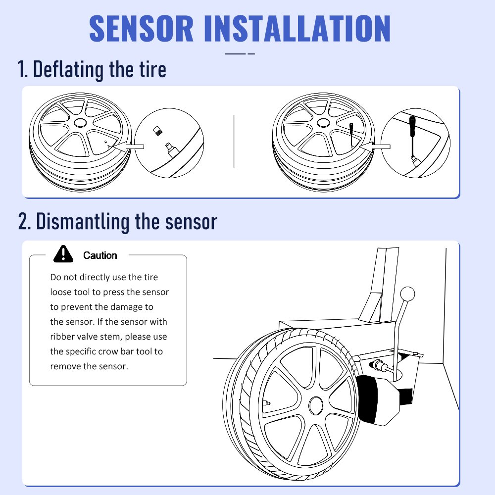 Factory Auto Parts Sensor Universal Programmable TPMS Tire Sensor Pressure Monitoring System for Car Foxwell T10
