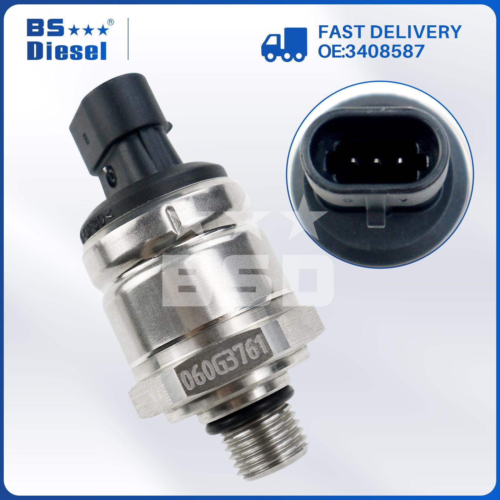 Diesel Engine Spare Parts Pressure Sensor 5594395 3408587 for Cummins QSK23 QST30 QSV81 QSV91 Diesel Engine