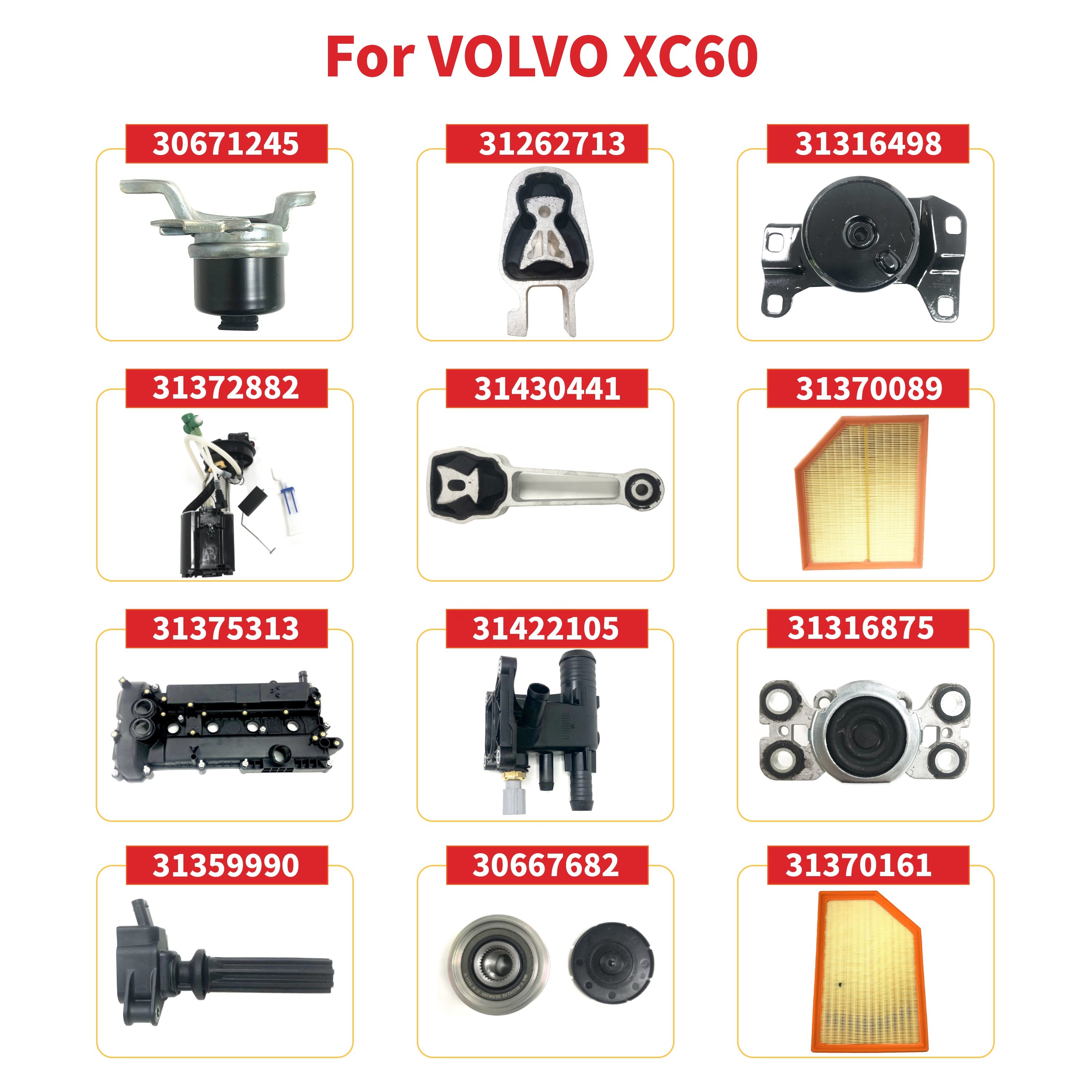YIQIDA OEM Wholesale Guangzhou Auto Engine Systems Car Spare Parts Other Auto Parts Other Engine Assembly for Volvo XC60