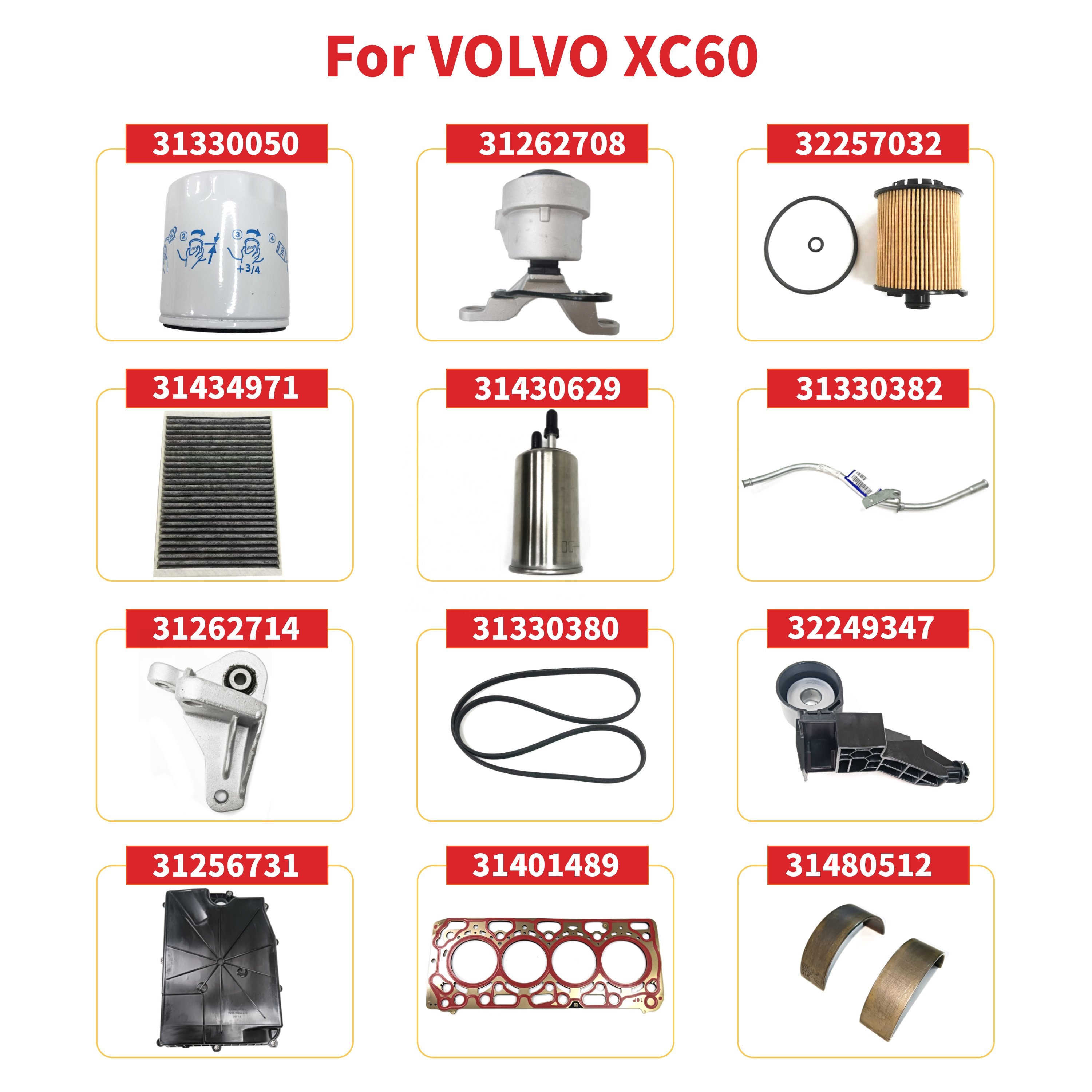 YIQIDA OEM Wholesale Guangzhou Auto Engine Systems Car Spare Parts Other Auto Parts Other Engine Assembly for Volvo XC60