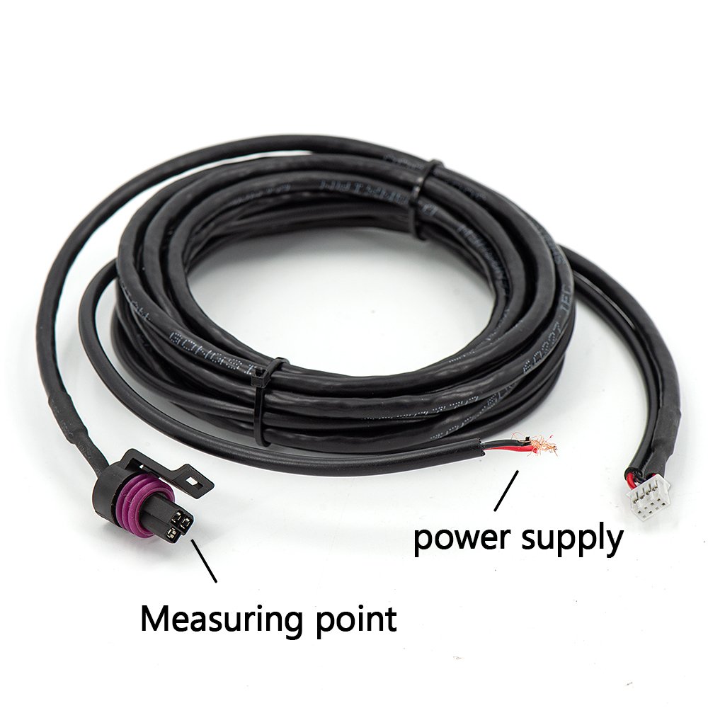 Universal DC 12/24V 52mm 0-15 PSI Ultra-Thin Electronic Fuel Pressure Gauge With 1/8 Npt Sensor Fuel Pressure Red Display