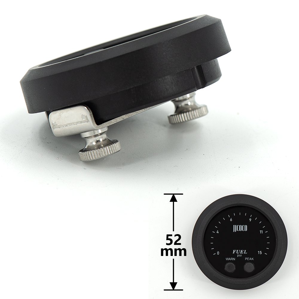 Universal DC 12/24V 52mm 0-15 PSI Ultra-Thin Electronic Fuel Pressure Gauge With 1/8 Npt Sensor Fuel Pressure Red Display