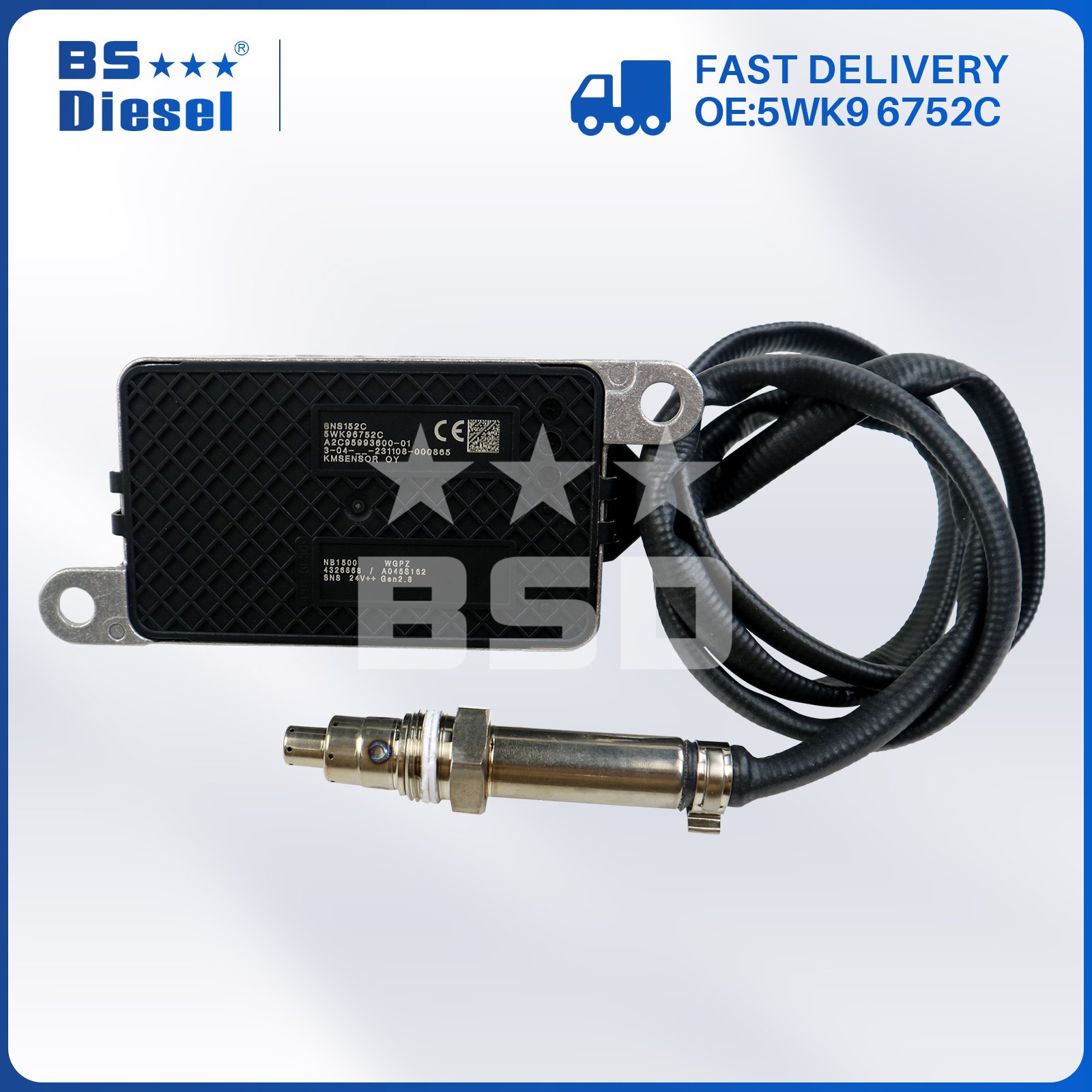 5WK9 6752C Auto Sensors Nitrogen Oxygen Sensor 4326868 Nox Sensor 5WK96752C for DAF XF Euro 6 Truck