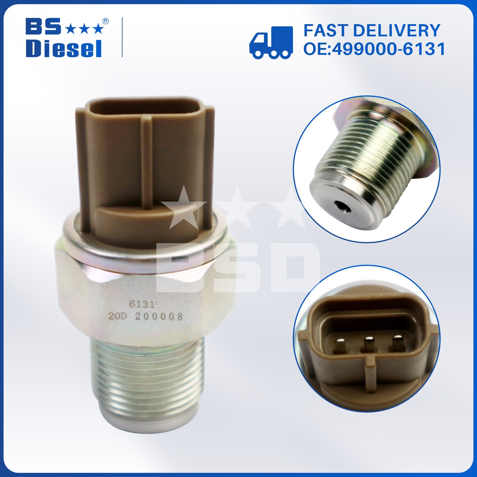 Brand New Auto Spare Parts Common Rail Fuel Pressure Sensor 8-98119790-0 499000-6131 for ISUZU 4HK1 6HK1 Engine Parts