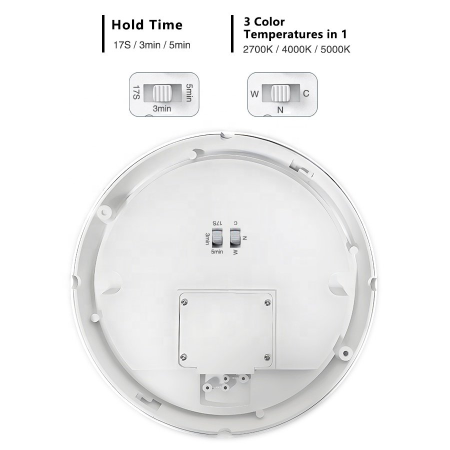 dustproof Motion Activated LED Flush Mount Ceiling Light with Battery backup for Shower Stairs Hallway Porch Garage Shed