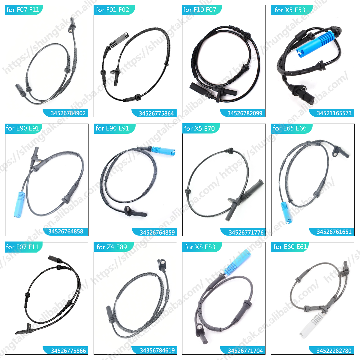 ShungTak Wholesale for BMW E65 E66 ABS Wheel Speed Sensor ABS DSC Sensor Wheel Speed Indicators 34526771709 34526761651