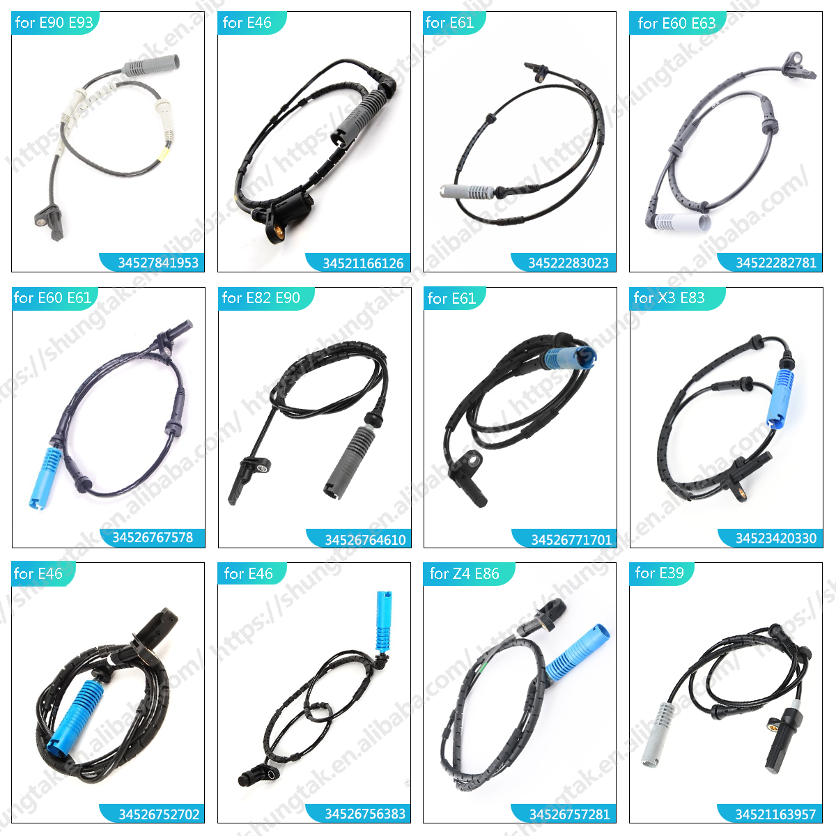 ShungTak Wholesale for BMW E65 E66 ABS Wheel Speed Sensor ABS DSC Sensor Wheel Speed Indicators 34526771709 34526761651