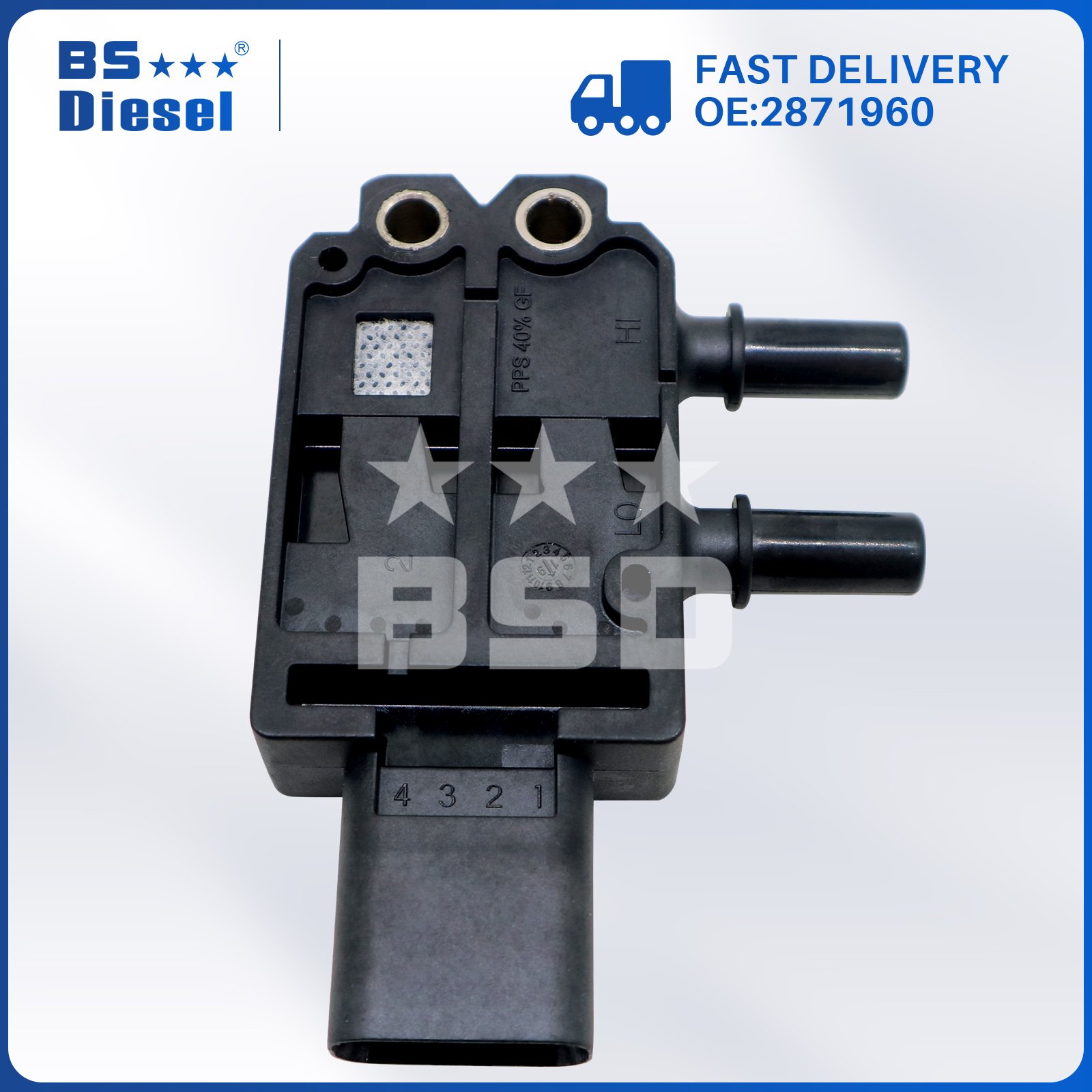 Brand New Machinery Engine Parts Differential Pressure Sensor 2871960 DPF Sensor for Cummins ISX ISB Engines