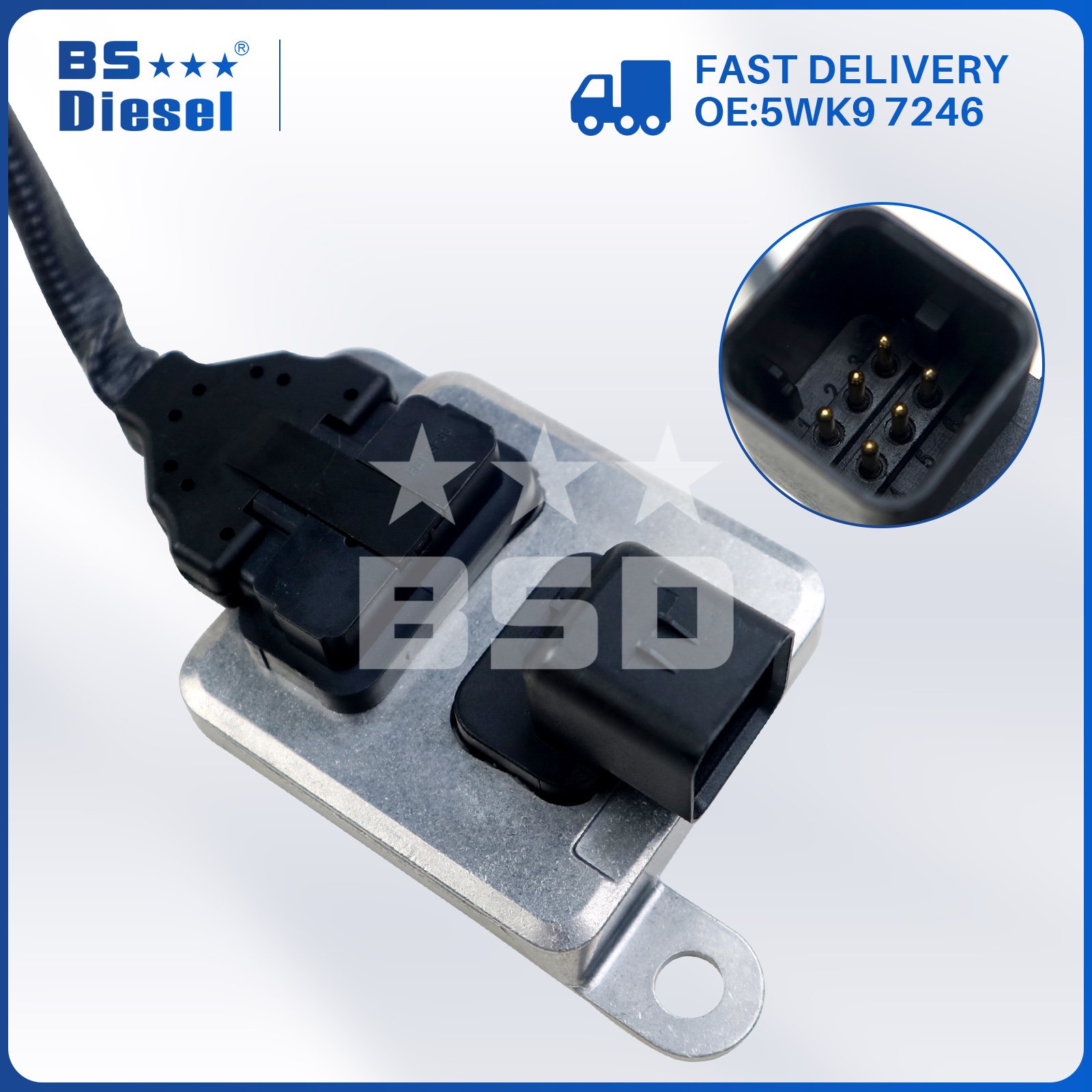 Auto Sensors Nitrogen Oxide Sensor 5WK9 7246 55485443 Nox Sensor 5WK97246 for OPEL Parts