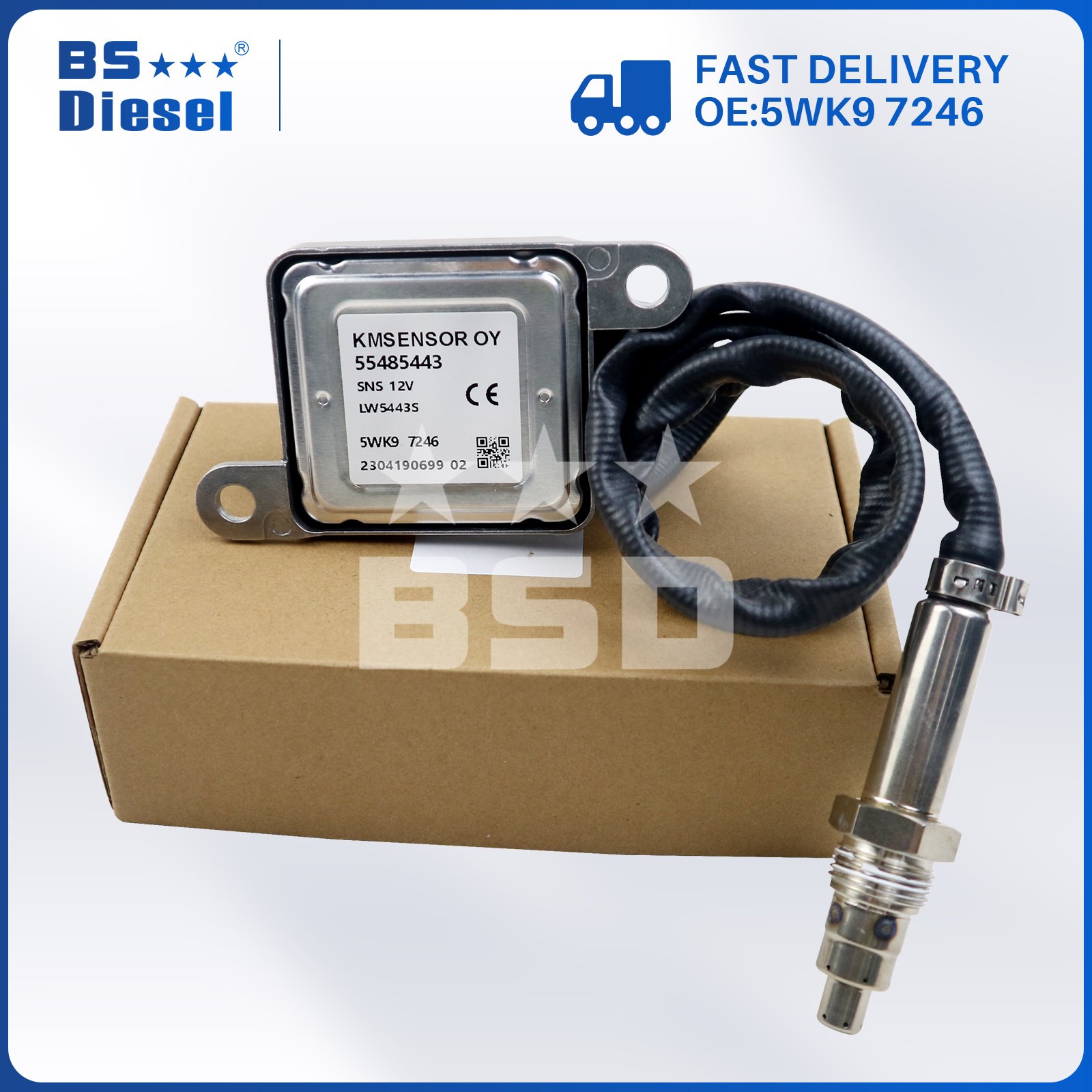 Auto Sensors Nitrogen Oxide Sensor 5WK9 7246 55485443 Nox Sensor 5WK97246 for OPEL Parts