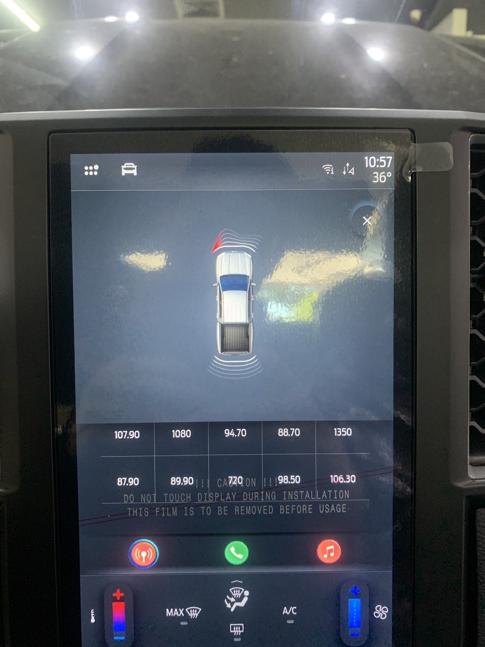 Smartest warning parking sensor Oritek PS8 auto detect obstacle for car available at ICAR VIETNAM installed for Ford Ranger 2023