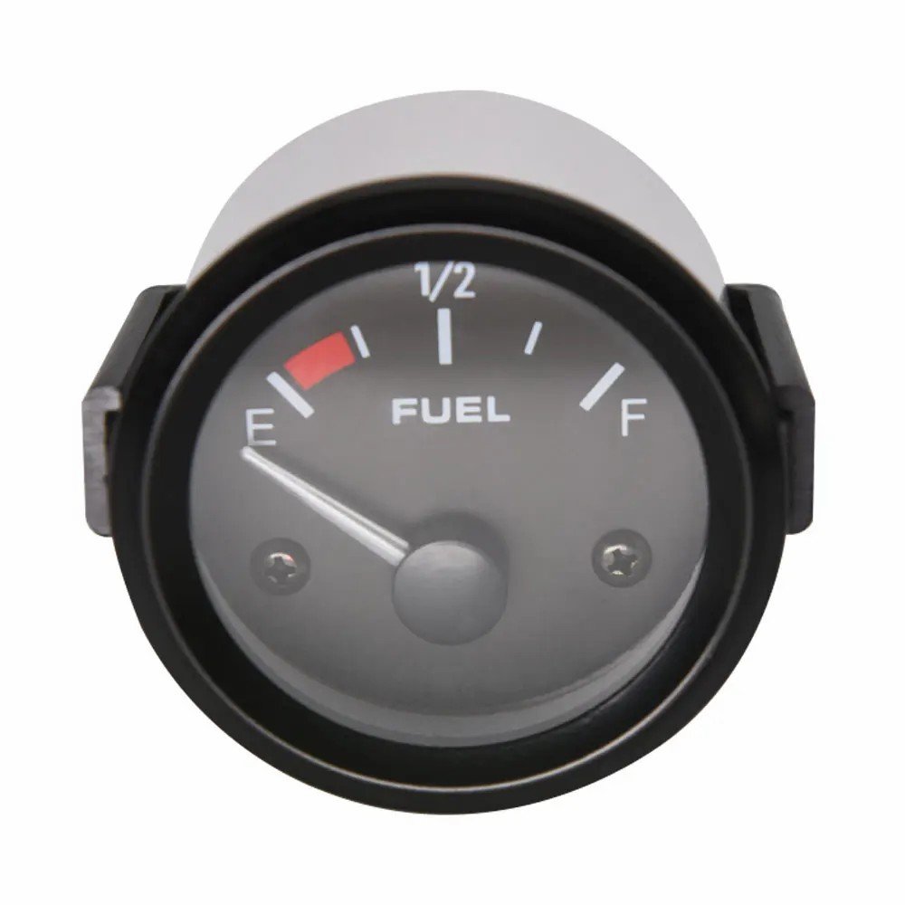 Universal 2" 52mm Fuel Level Gauge Auto Car Meter Fuel Float Sensor 240-33 Ohm White LED Light Pointer Fuel Gauges Gasoline 12V