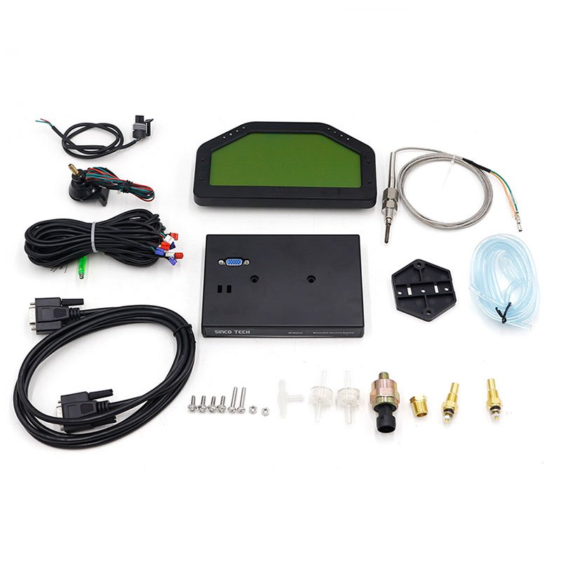 908 Car Dash Race Display Dashboard Connecting Wire LCD Screen Multi-function Gauge Sensor Kit