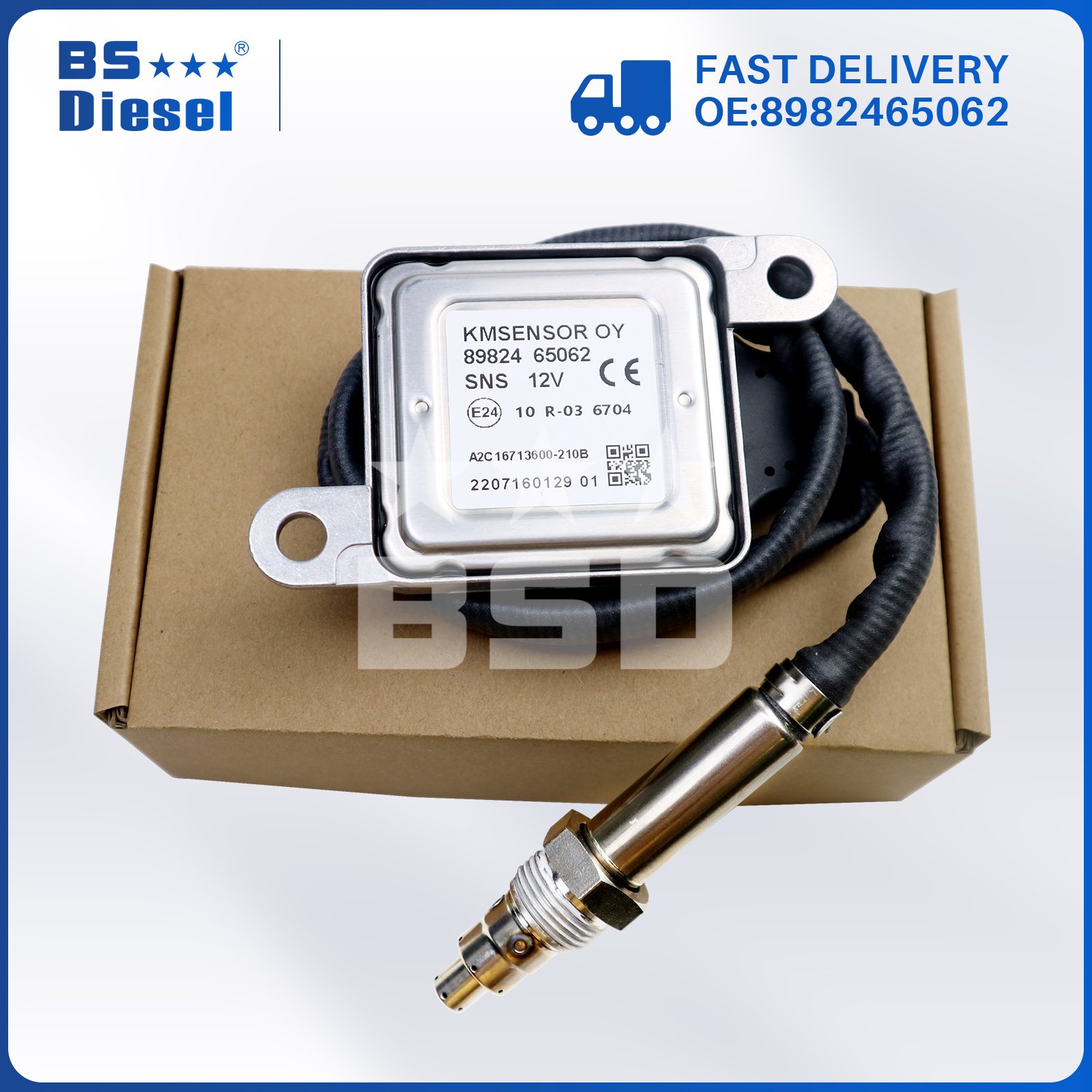 High Quality Car Sensors Nitrogen Oxygen Sensors 5WK97210 NOX Sensor 8982465062 for ISUZU NPR NQR 4HK1 4JJ1 Engine Parts