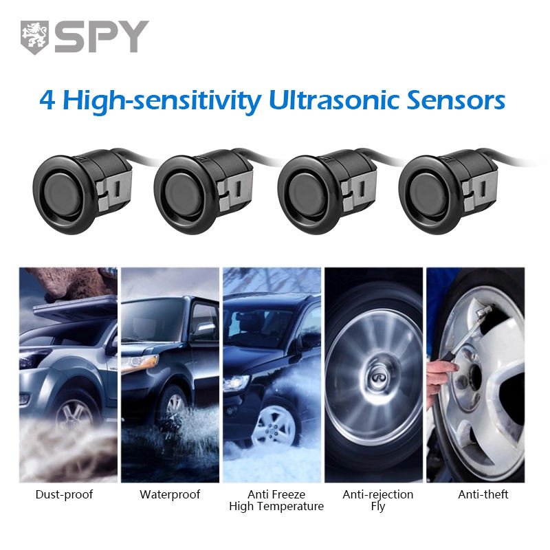 Auto Parking Sensor 8 Sensors Car Front Rear Wireless Led Display Parking Sensor