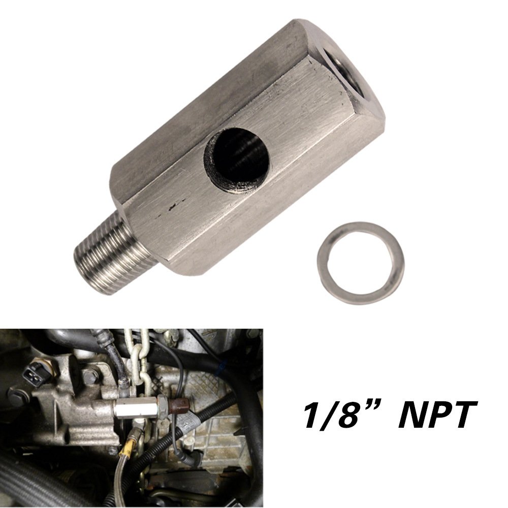 cnc precision milling auto parts oil pressure sensor connector 1/8" NPT stainless steel connector