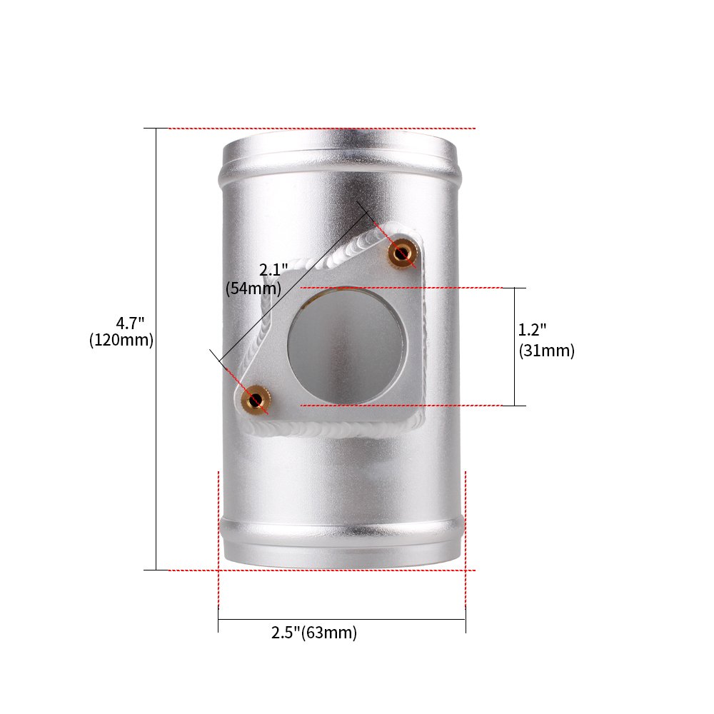 Wholesale Car Air Flow Sensor Mount Adapter 63/70/76MM Maf Meter for TOYOTA MAZDA SUBARU SUZUKI Air Intake Meter Mount