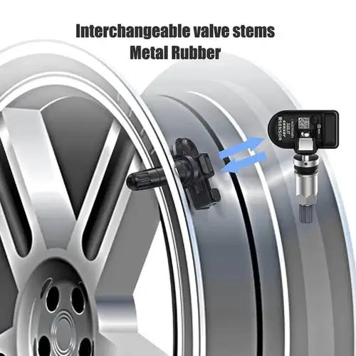 CGSULIT TS01 Sensor Car Support Replace Metal/Rubber Valves More Compatible Tools Auto TPMS OBD Pressure Sensors