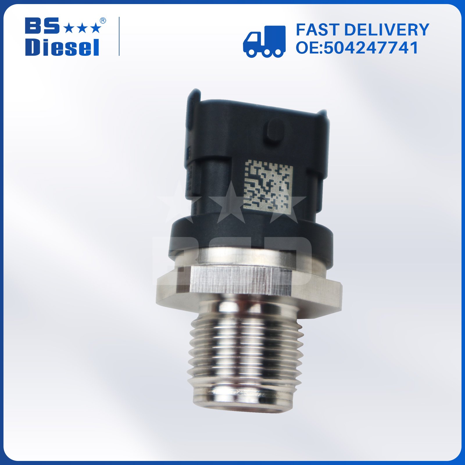 Car Engine Spare Parts Auto Sensors 0281002707 Common Rail Fuel Rail Pressure Sensor 504247741 for Fiat Alfa Romeo Iveco Truck