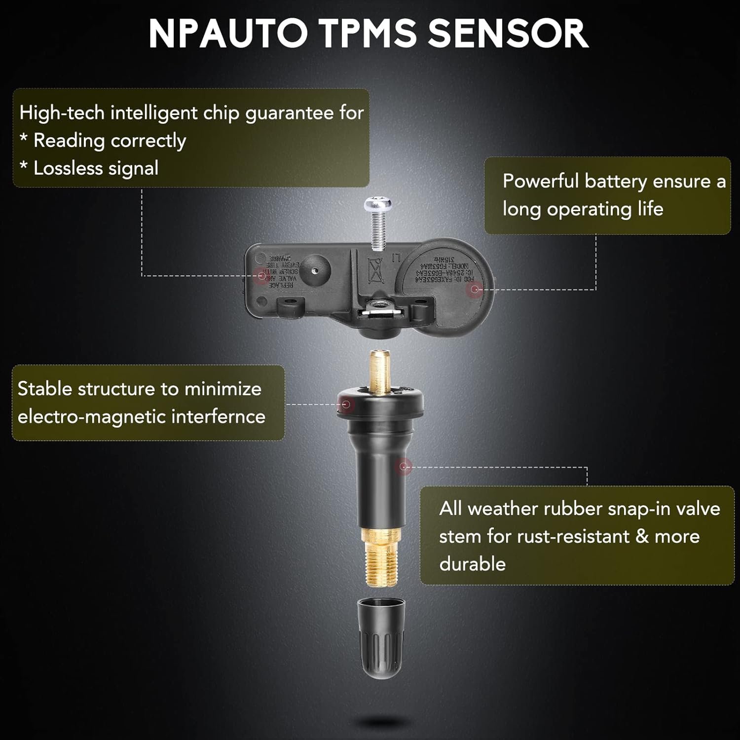 Auto Sensors TPMS Tire Pressure Monitoring System for Ford F150 06-08 Explorer Mustang Ranger Expedition Escape